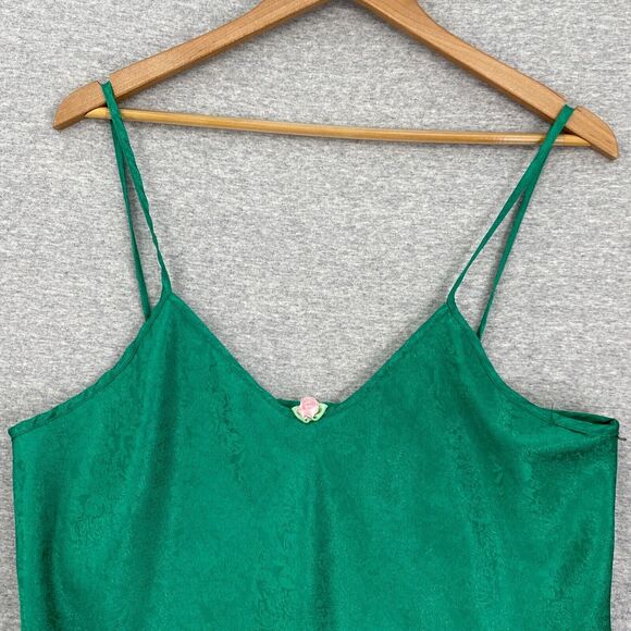 Vintage Kristine Tyler Nightie Womens Large Green Lingerie Chemise Slip Dress - Picture 4 of 13
